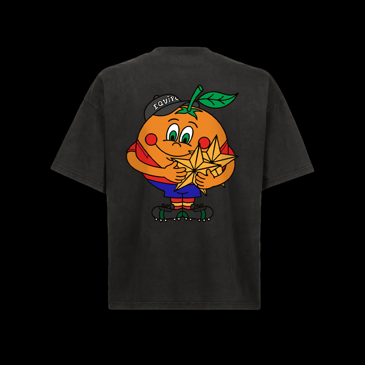 ORANGE & STARS BLACK TEE